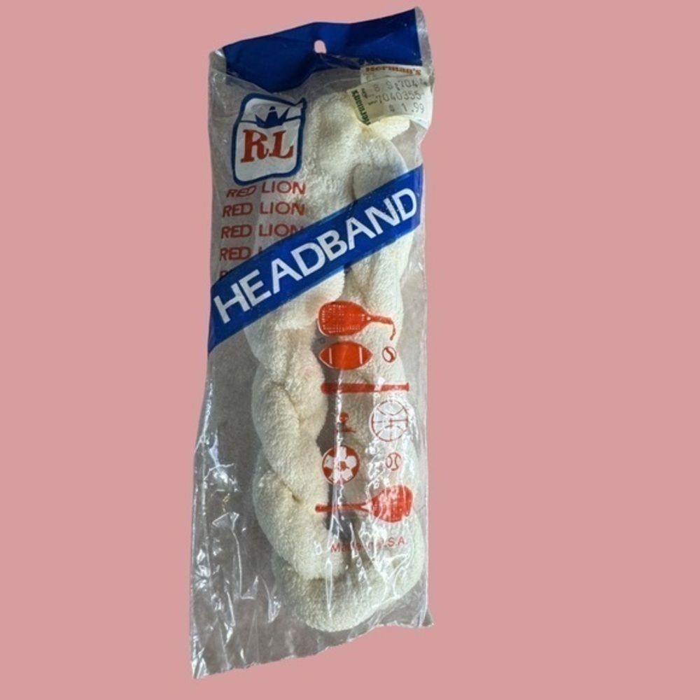 NWT Retro 80's White Braided Headband